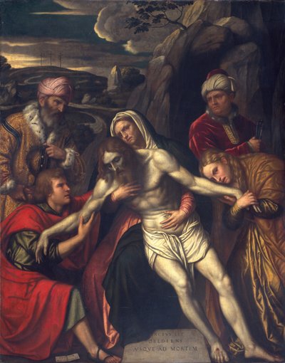 Die Grablegung, 1554 von Alessandro Bonvicino Moretto
